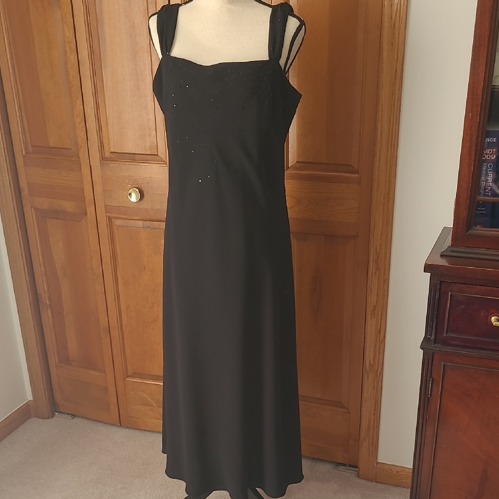 Evan Picone Strapless Black Dress